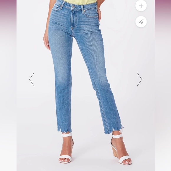 PAIGE CINDY HIGH STRAIGHT JEAN - Picture 1 of 9